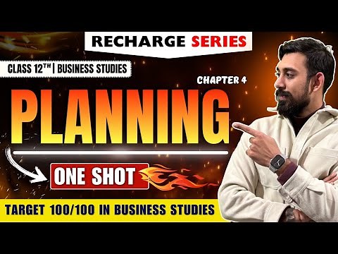 Recharge Chapter 4 | Planning | Class 12 | Business Studies | Boards 2025