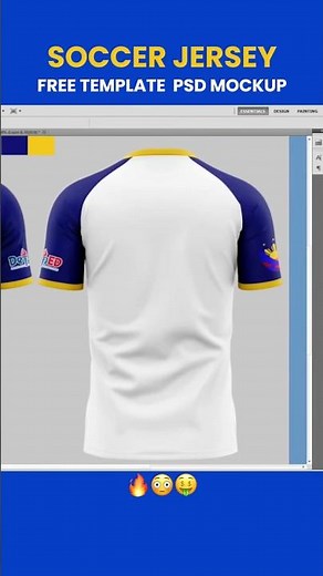 Free Soccer Jersey Mockup PSD! ⚽️ Step-by-Step Design #shorts