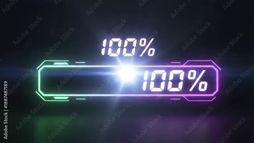 Green Screen glitch loading bar animation of cyberpunk style with effect futuristic uploading progress distortion isolated on black background scene 1 distortion, overlay, glitch, static noise, scan