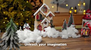Shappy 141.10 Ounce/ 4000 g Christmas Fake Clouds Snow Decoration Artificial White Cloud Fiber Faux Fluffy Snow Indoor Soft Artificial Fake White Cotton Winter Craft Decor Xmas Tree Village Displays