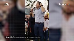 En Colombie, l'un des candidats à l'élection présidentielle a été victime d'un attentat lors d'un meeting à Bogotá, samedi 7 juin. Miguel Uribe a été blessé par deux balles à la tête. #JT13H | Franceinfo