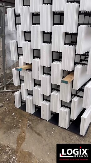 Quick PRO Tip by Sean on how to move a full bundle of ICF. Logix ICFs are made of Expanded Polystyrene and Polypropylene webs, weighing approximately 7 lbs per block; it is relatively easy to carry block bundles. It's easy to slide 2x4x (8’ or 10’ lengths) in the middle/ bottom of the bundle and maneuver with two people. Other common methods are by forklift or separating bundles and carrying smaller portions of block per person. How do you do it? #LogixBrands #icf #icfhomes #icfconstruction #Vik