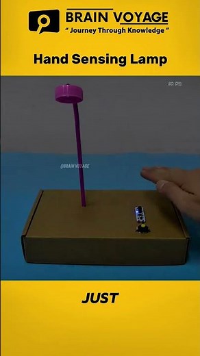 Hand-Sensing Eco-Friendly Desk Lamp | DIY Smart Lamp from Cardboard! #shortvideo #shortsfeed #diy
