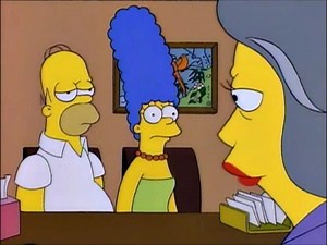 49K views · 814 reactions | "I'm sorry Doctor, he's just afraid you'll blame all my problems on him." (S6, E11: "Fear of Flying") | Nothing but Simpsons clips | Facebook
