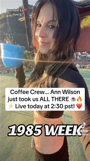 Coffee Crew… 1985 energy today ☕️🔥 Ann Wilson’s vocals always hit the soul. Live at 2:30!