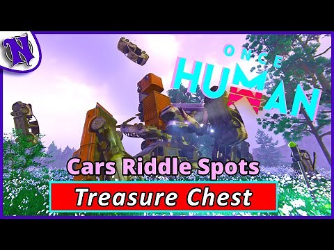 How to Find the Cars Riddle Spot Treasure Chest Locations ONCE HUMAN BEGINNER GUIDE GAMEPLAY