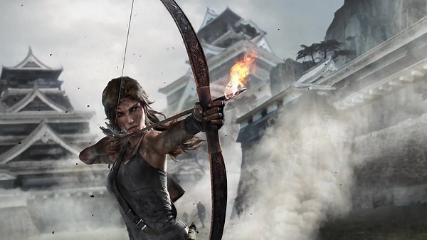 Lara Croft Burning Arrow Live Wallpaper