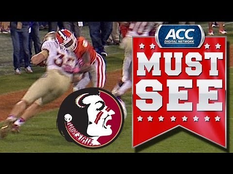 ACC Must See Moment | FSU TE Nick O'Leary Trucks Clemson Defender | ACCDigital Network