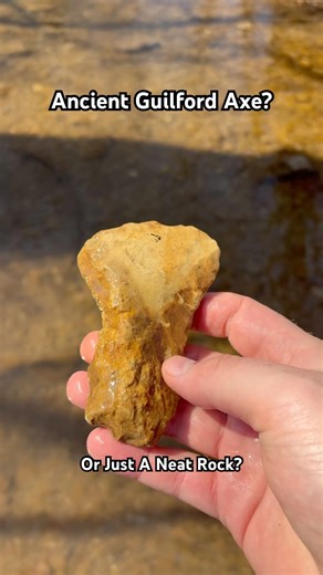 Is this an ancient stone axe or just a neat rock? #archeology #artifacthunting #arrowhead