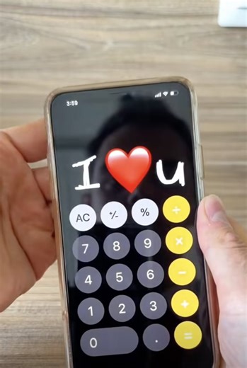 Calculator hides secret message