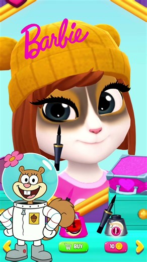 SpongeBob SquarePants Sandy Cheeks Inspired Outfit Looks | Creative DressUp Fun My Talking Angela 2