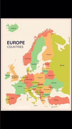 Geographical Map of Europe 🌍 All Countries & Geography Made Easy