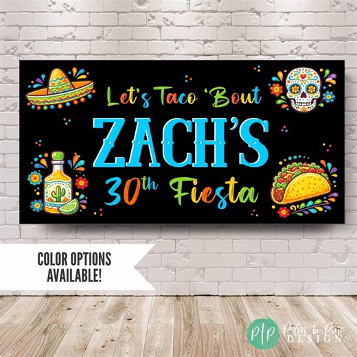 Tacos and Tequila Personalized Banner, Fiesta Birthday Party Decor for Adults - Etsy