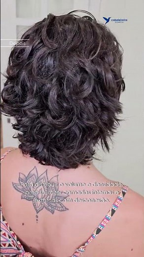 Corte para cabelo com muito volume — camadas internas e externas
