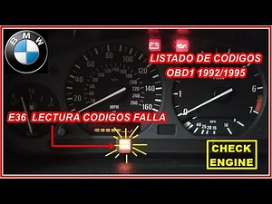 E36 lectura codigos de falla almacenados sin escaner//check engine encendida causas//listado codigos