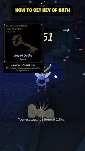 HOW TO GET KEY OF OATHS in FISCH #roblox #fisch #shorts