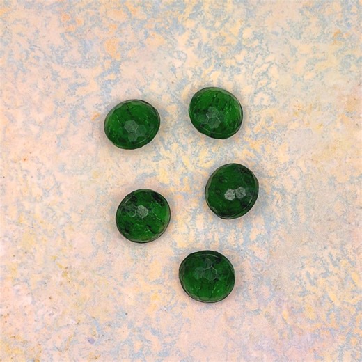 Vintage Green Glass Buttons - Etsy