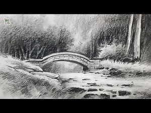 How to Draw Bridge in Forest Landscape Art