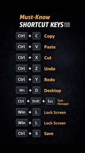 Computer Shortcut Keys You Must Know 🔥 #short