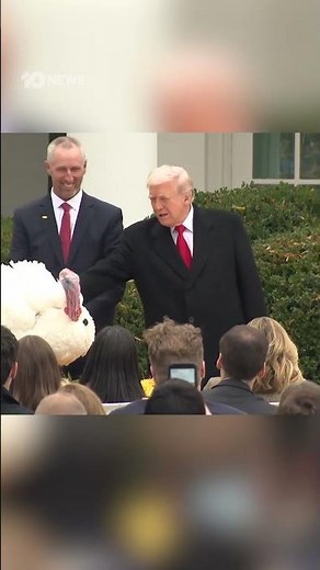 Trump Pardons Thanksgiving Turkeys 'Gobble' And 'Waddle' | 10 News