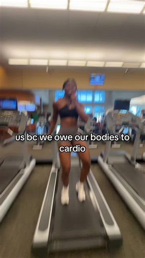 we ❤️ cardio ! (Outfits @DFYNE dc:GAINSWTHEGIRLS) #gymtok #gymhumor #joke #girlhood #girls #gymgirl #fypp #fyp #viral