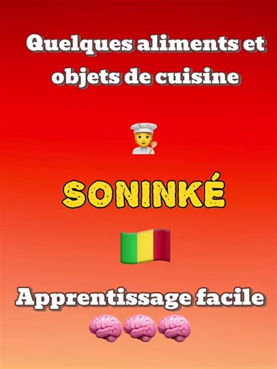 Apprendre le Soninké : Nourriture et Objets Quotidiens