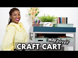Craft trolley/cart organisation idea to makeover your craft/sewing space