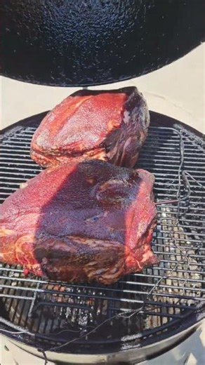 Smoking 2 Pork Butts on the Weber Smokey Mountain for Mother’s Day!