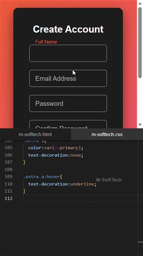 How to Create Responsive Registration Form in HTML & CSS | Responsive Registration Form #login