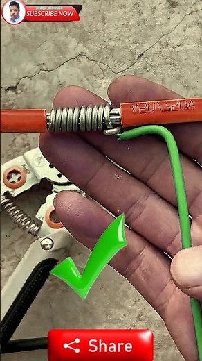 A clever way to easily connect thin and thick electrical wires with bulky ones without tools🇺🇲🇰🇷💯👍👌⚡