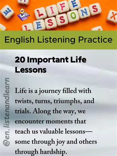 20 Essential Life Lessons for English Learners