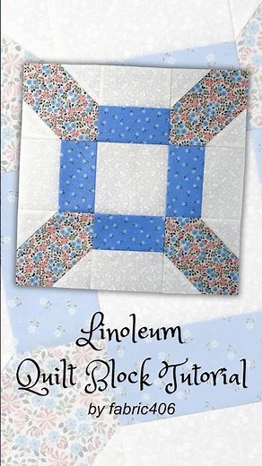 The Super Easy Linoleum Quilt Block Video Tutorial #quiltblock #patchwork #quilting