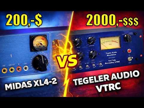 Midas XL4-2 vs Tegeler Audio VTRC Preamp Comparison (Sound Test & Review)