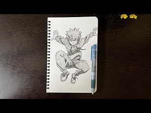 Draw Bakugo Step by Step | Full-Length Anime Sketch Tutorial