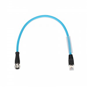 [Hot Item] M12 4pin 8pin a D X Coding to RJ45 Male Shielded Cat5e CAT6A Profinet Industrial Ethernet Patch Cord Communication Overmolded Cable for Automation Application