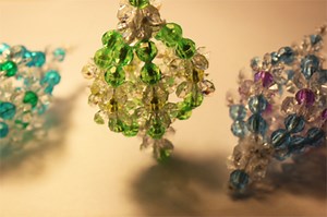 Unique DIY Beaded Ball Christmas Ornaments