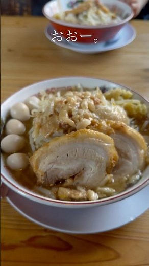 🍜仲良し夫婦で二郎系👩‍🦰【福島いわき市】ガッツリラーメン いち豚🍜小豚250gが大満足すぎた！【飯テロ】 #コペン #おでかけvlog #ドライブ