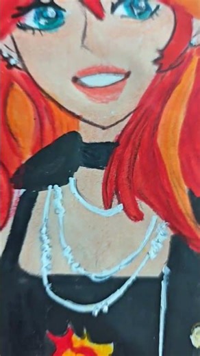 Drawing Sunset shimmer as a human-🌷✨...#art #mylittlepony #sunsetshimmer#‪@kawaii_flora_64‬