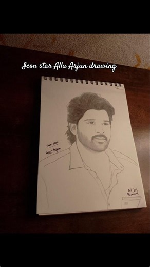Allu Arjun drawing #art #draw #drawing #shorts #video #viral #smart #artist #hero #alluarjun #pushpa
