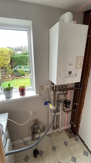 Boxing in boiler pipes #carpenter #toollife #tradie #construction #fyp #fypage #woodworker #carpentry #chippy #beforeandafter #secondfixcarpentry