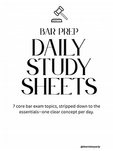 Bar Exam Essentials: 30 Daily Rule Sheets for Quick Review (PDF) - Etsy