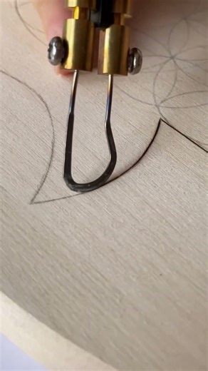 Wood burning of a sacred symbol based on the Flower #shortvideo #woodtips