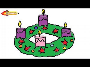 How to Draw an Advent Wreath