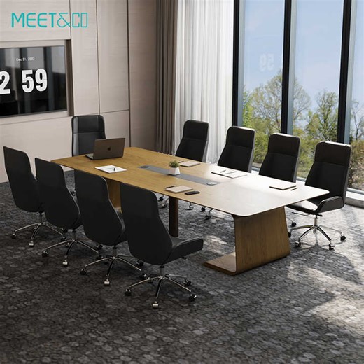 Luxury Modern Large Board Room Conference Table and Chairs Set 10-Person Meeting Room for Office  for Company