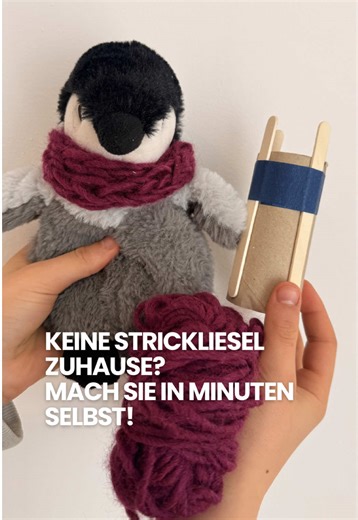 DIY-Strickliesel aus Klopapierrolle