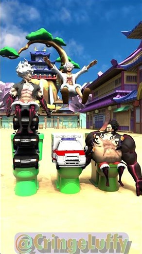 Loop Car Toilet in One Piece - Funny Animation
