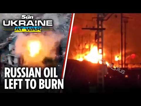 Moment Ukrainian fighter jet unleashes strikes on Vovchansk oil plant