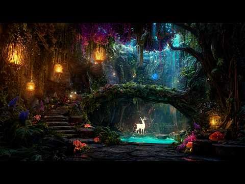 Mysterious Song of the Deer Underground Cave | Enchanting Fairy Music with Ambience 🌺✨