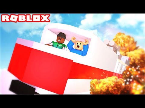 Survive a train crash into a canyon in Roblox