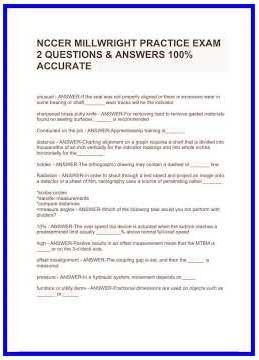 NCCER MILLWRIGHT PRACTICE EXAM 2 QUESTIONS ANSWERS 100 ACCURATE 636x882